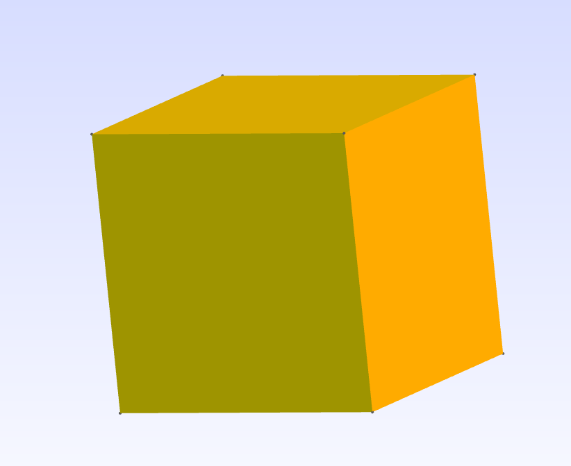 a yellow cube